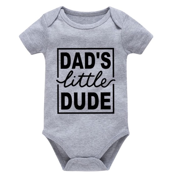 Other - NIP Gray Dad's Little Dude Onesie Size 0-3m